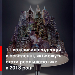 11 важливих тенденцій в освітленні, які можуть стати реальністю вже в 2018 році