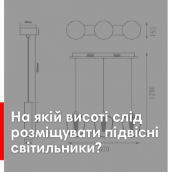 Люстри та підвіси. На якій висоті слід розміщувати підвісні світильники