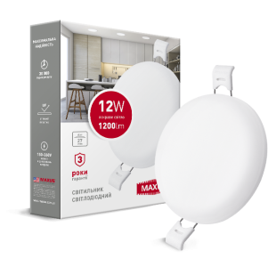 Светильник врезной MAXUS SP edge 12W, 4100К (круг)