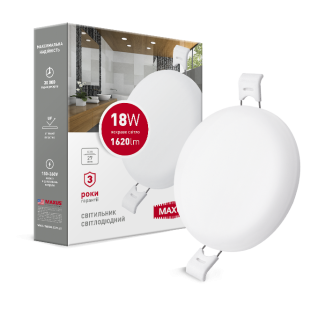 Светильник врезной MAXUS SP edge 18W, 4100К (круг)