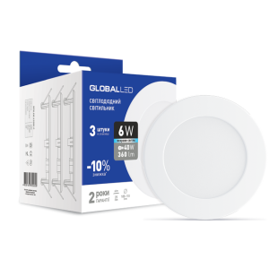LED светильник GLOBAL SPN 6W яркий свет (3шт. в уп) (3-SPN-004-С)