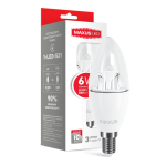 LED лампа MAXUS C37 6W яркий свет E14 (1-LED-532)
