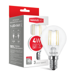 LED лампа MAXUS (filam), G45, 4W, яркий свет,E14 (1-LED-548)