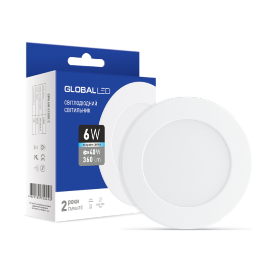 LED світильник точковий врізний Global SPN 6W яскраве світло (1-SPN-004-С)