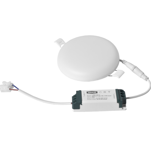 LED світильник точковий врізний MAXUS SP edge 18W, 4100К (коло)