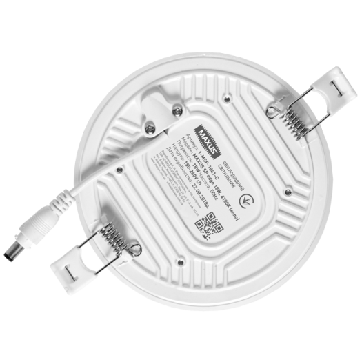 LED світильник точковий врізний MAXUS SP edge 18W, 4100К (коло)